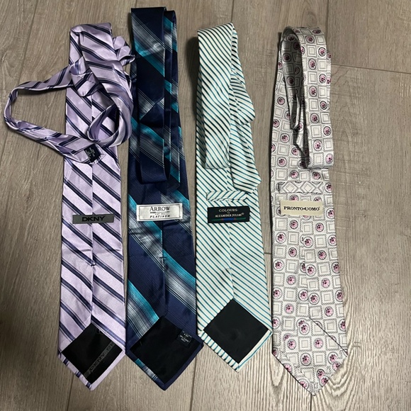 3/$20 Lot of 4 Men's Neck Ties Arrow/DKNY/Colors/Pronto Uomo Brands - Picture 4 of 4